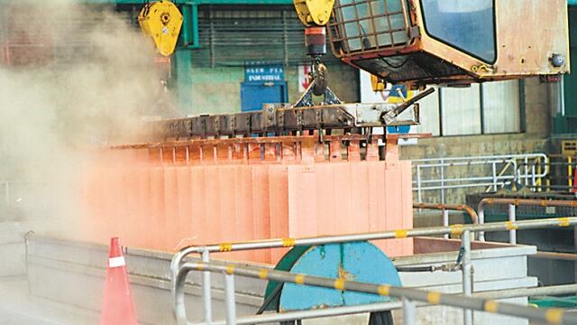 SNMPE: Exportaciones de cobre retrocedieron 8.6% de enero a octubre de 2019