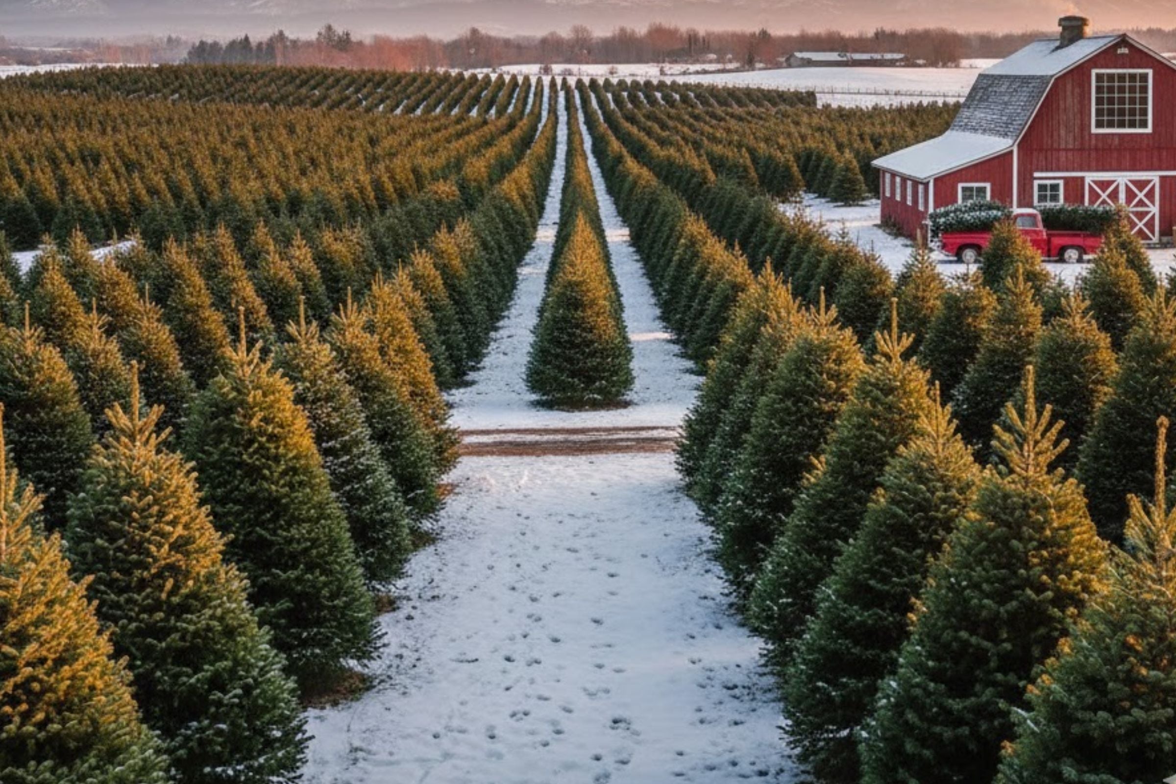 El estado de Nueva York solo representa menos del 3% de los árboles de Navidad cultivadoa en Estados Unidos. (Crédito: Imagen creada por El Comercio MAG usando la IA de 'Gemini')