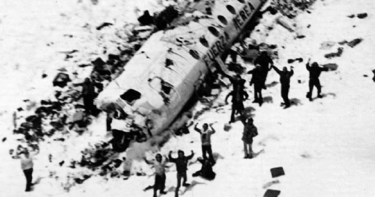 El 22 de diciembre de 1972, los 16 sobrevivientes del accidente del vuelo 571 de la Fuerza Aérea Uruguaya fueron rescatados (Foto: @MyloBrizuela)