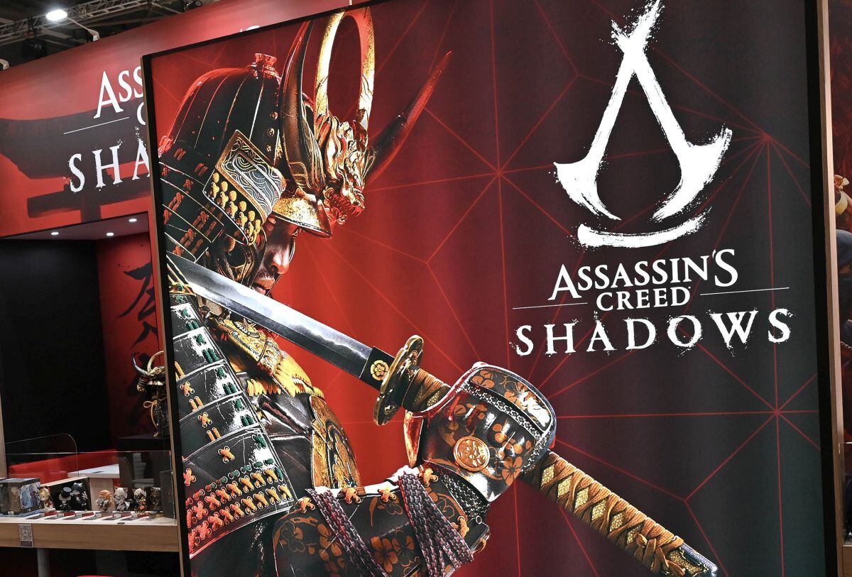 LONDON, ENGLAND - SEPTEMBER 24: An Assassin's Creed Shadows characters are displayed during the Brand Licensing Europe at ExCel London on September 24, 2024 in London, England. Brand Licensing Europe (BLE) event is dedicated to licensing and brand extension, bringing together retailers, licensees and manufacturers for three days of deal-making, networking and trend spotting. (Photo by John Keeble/Getty Images)