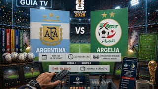 ¿A qué hora juega y en qué canal transmiten Argentina vs. Argelia EN VIVO hoy por Mundial 2026?