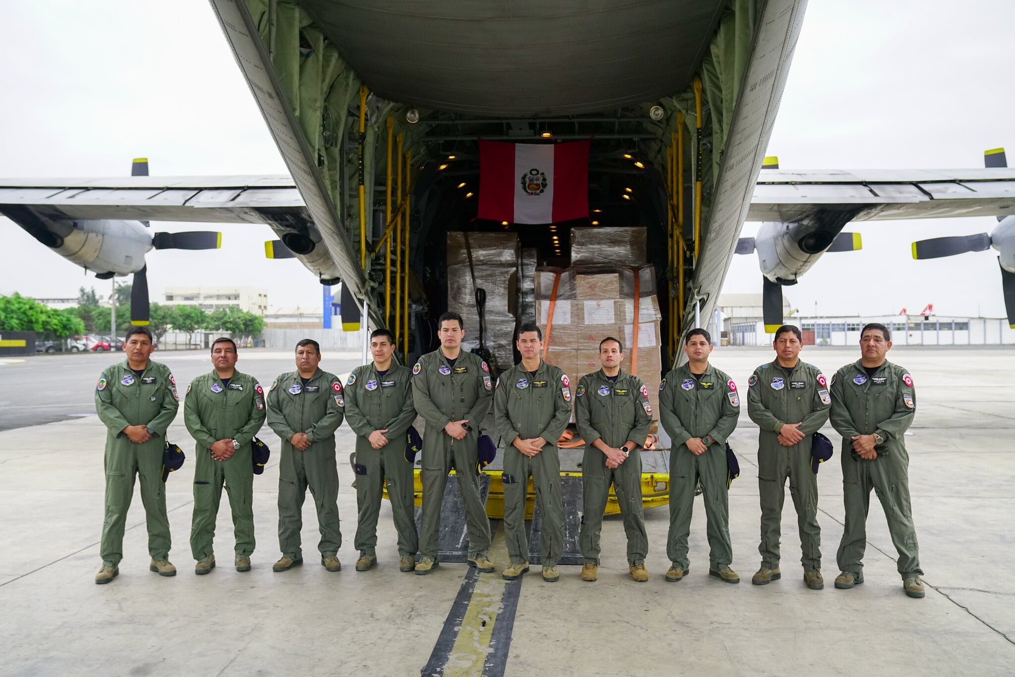 Perú envió un cargamento de ayuda humanitaria a Venezuela. Foto: Mindef