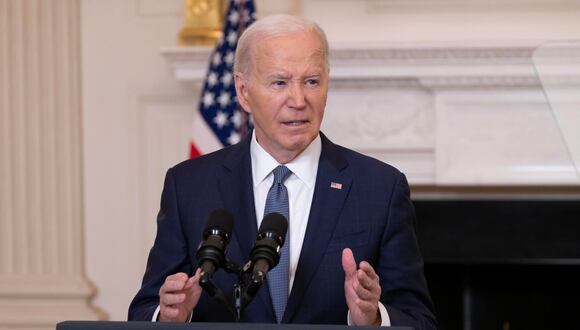 Biden defendió la labor de la OTAN y aseguró que hoy en día es importante “reforzar las alianzas” y “fortalecer” la unión transatlántica. (EFE/EPA/MICHAEL REYNOLDS).