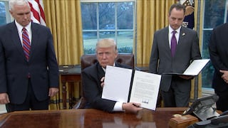 Trump firma orden ejecutiva para salida de Estados Unidos de acuerdo TPP