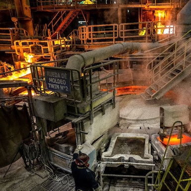 The Codelco El Teniente Mine And Processing Facility As Copper Wavers
