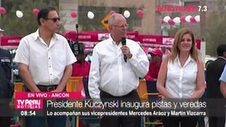 Martín Vizcarra reaparece junto a PPK entregando obras en Ancón