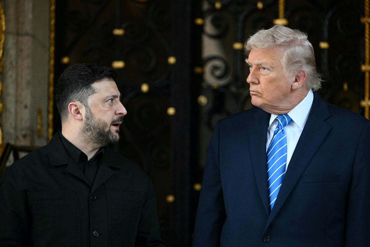 La reunión de Trump con Zelenskyy se produce cuando la guerra de Rusia en Ucrania entra ya en su quinto año. (Jim WATSON / AFP)
