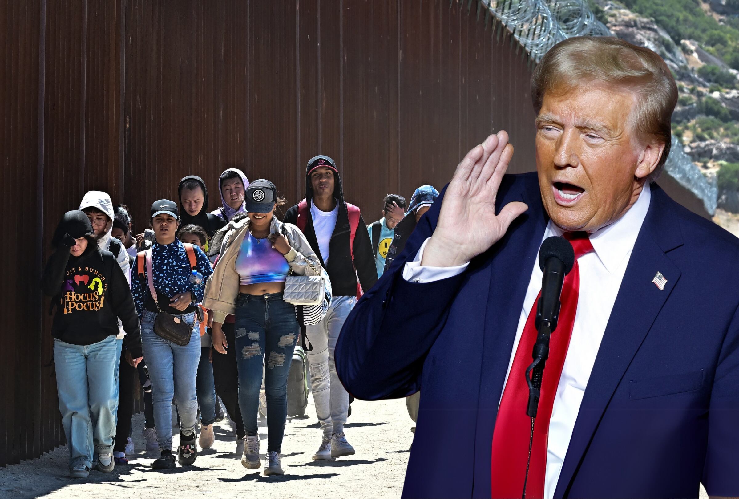 Donald Trump siempre se ha mostrado en contra de los inmigrantes indocumentados, así que planea repetir lo mismo que su primer mandato y deportar a la mayor cantidad de ellos (Foto: AFP)