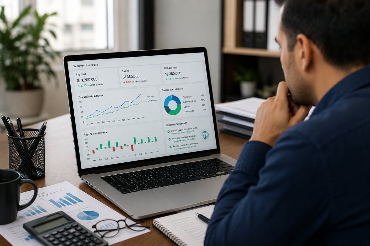 Datos incorrectos y decisiones de alto impacto: los riesgos de dejar que la IA tome el control de las finanzas de una empresa. Foto: Composición Gestión.
