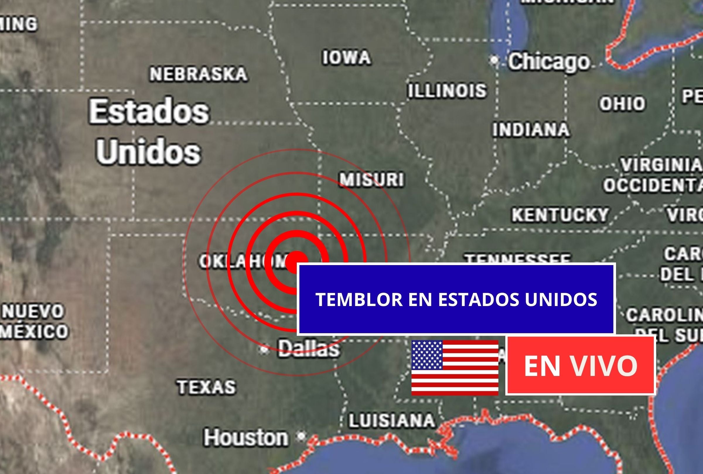 Sigue el reporte oficial del Servicio Geológico de Estados Unidos (USGS, por sus siglas en inglés) sobre los últimos temblores registrados en EE.UU. hoy, 21 de septiembre de 2026. (Imagen creada con foto de Google Maps para Gestión Mix)