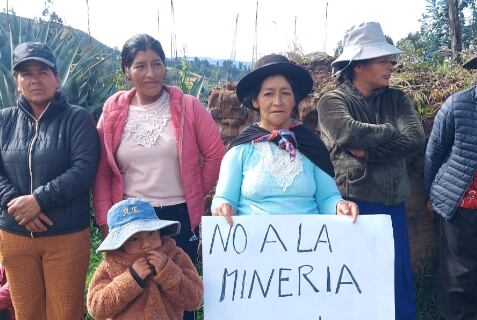 Protestas en ayacucho contra la minería en la región. Foto: @ocoronelc / X