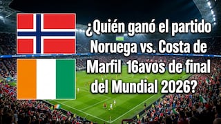 ¿Quién ganó el partido Noruega vs. Costa de Marfil por los 16avos de final del Mundial 2026?