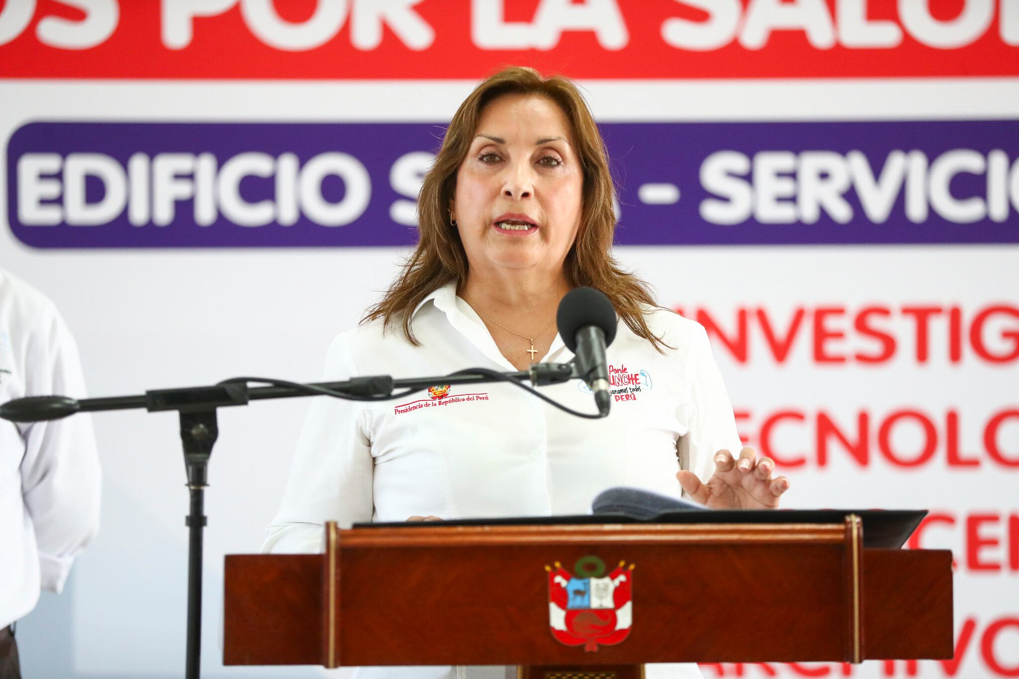 Dina Boluarte participó en ceremonia en el Cuartel General del Ejército. Foto: GEC.