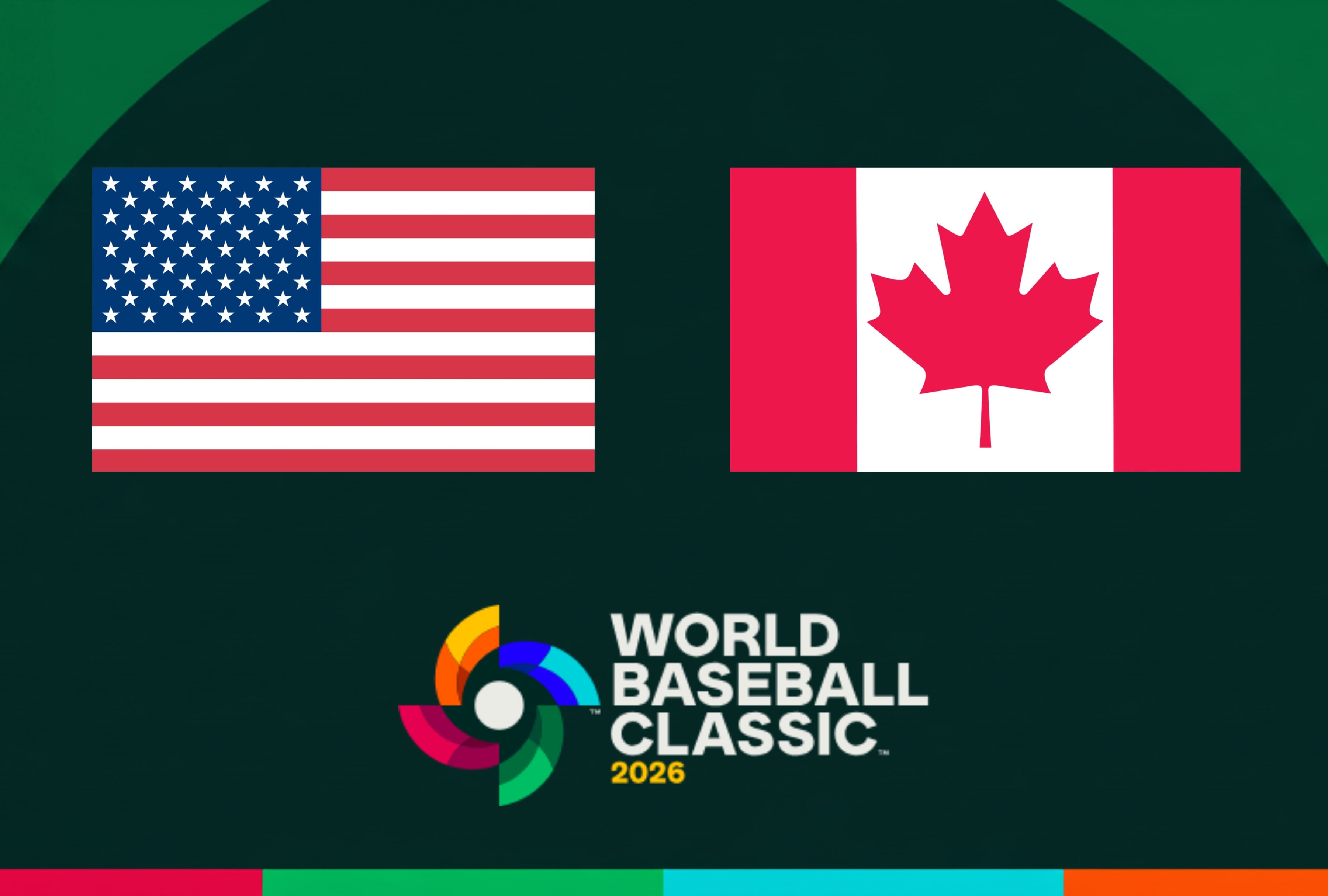 Mira USA vs. Canadá en vivo por el Clásico Mundial 2026. Te damos los horarios y canales para ver al Team USA en directo en este nuevo episodio de la rivalidad norteamericana. ¡Asegura tu lugar frente a la pantalla para este partidazo de béisbol en EE.UU.! | Crédito: mlb.com / Composición Mag