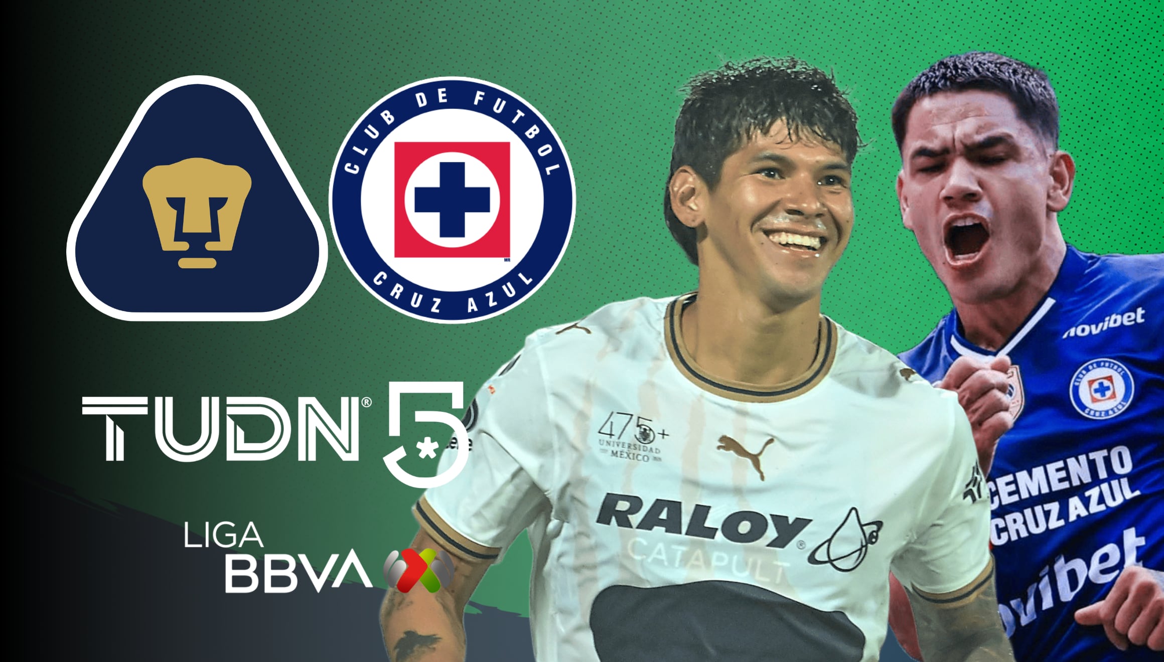 TUDN y Canal 5 EN VIVO por Internet - cómo ver partido Pumas vs. Cruz Azul EN DIRECTO por TV Abierta y Fútbol Online