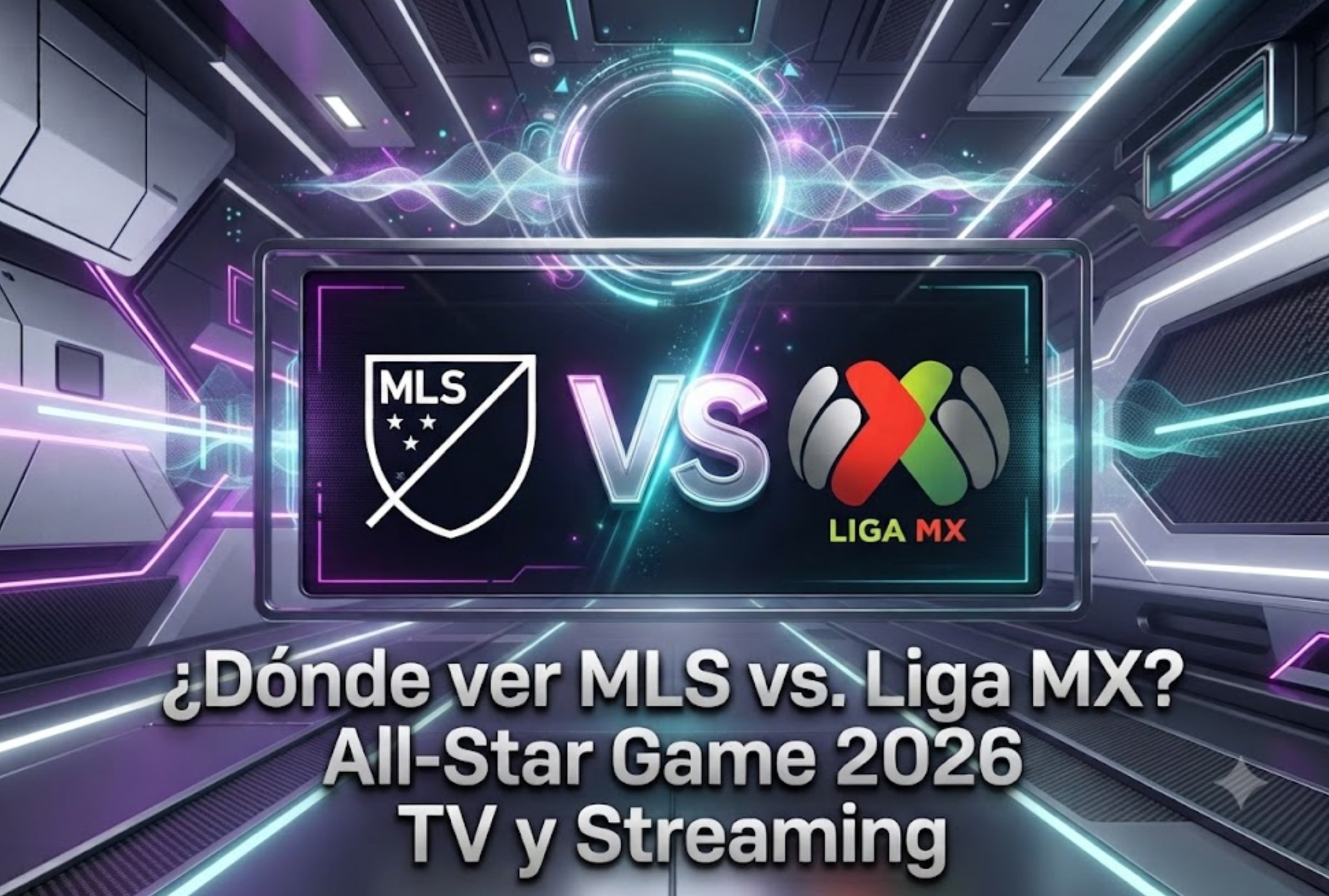 CHARLOTTE, CAROLINA DEL NORTE, (ESTADOS UNIDOS), 29/07/2026.- Canal para ver MLS vs. Liga MX por All-Star Game 2026 que se realizará en Bank of America Stadium de Charlotte, Carolina del Norte, Estados Unidos. FOTO: Imagen creada por Gemini.