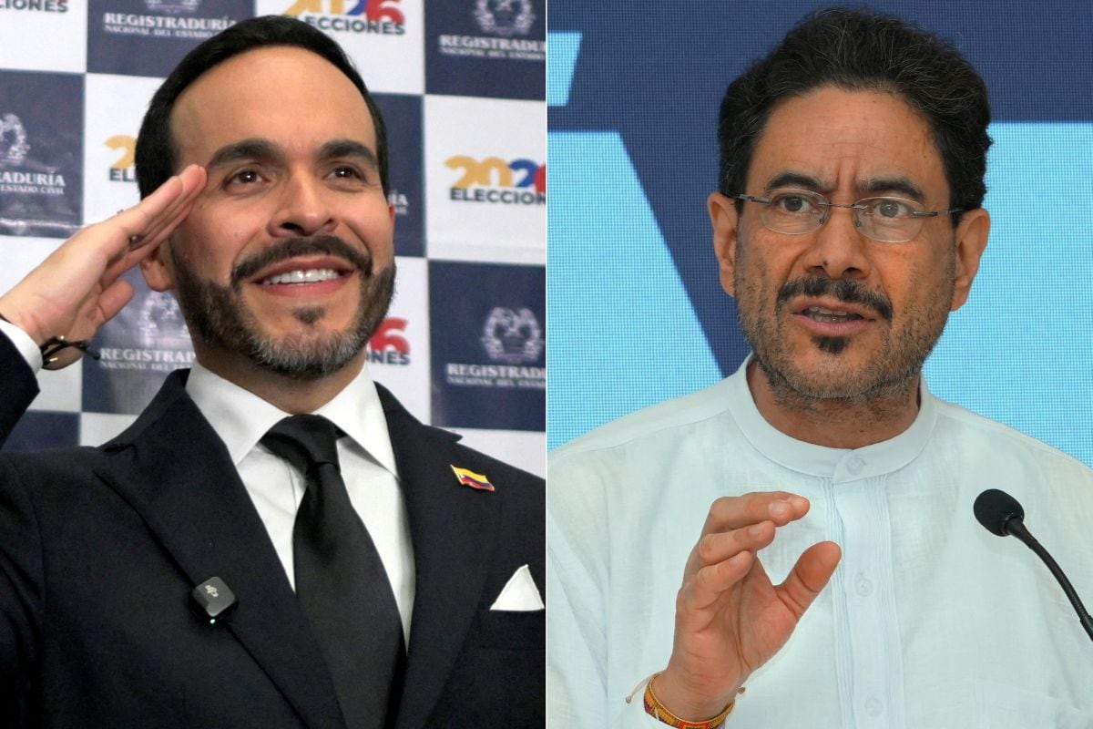 Combinación de fotografía que muestra a los candidatos presidenciales de Colombia Abelardo de la Espriella e Iván Cepeda. Foto: JOAQUÍN SARMIENTO, Vanexa Romero / AFP