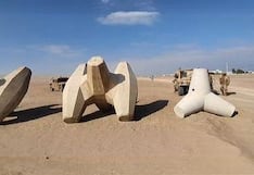 Chile coloca en la frontera con Perú bloques de concreto de casi 16 toneladas: Fotos