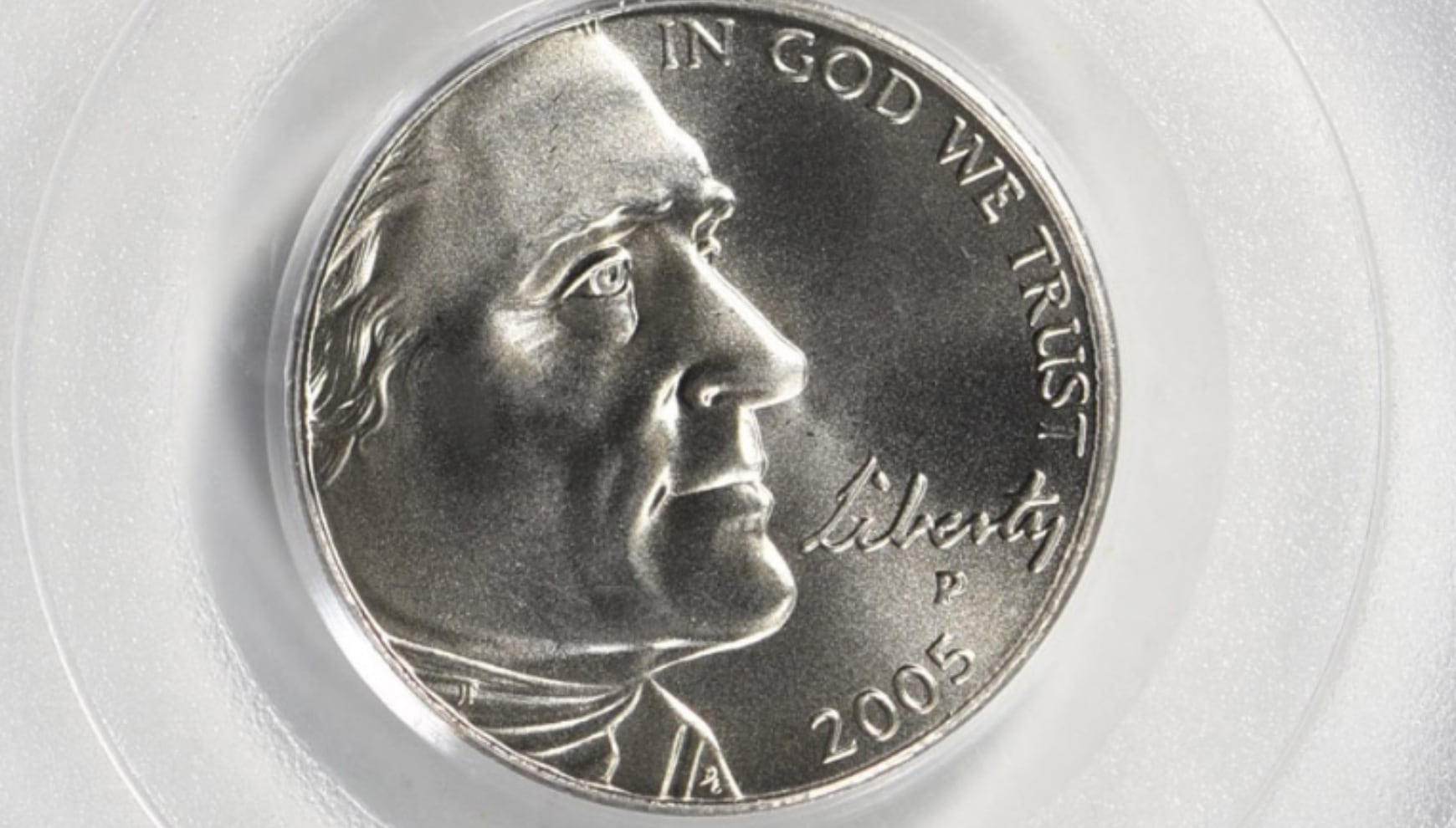 La parte anversa de un ejemplar de la moneda de 5 centavos de 2005 (Foto: PCGS)