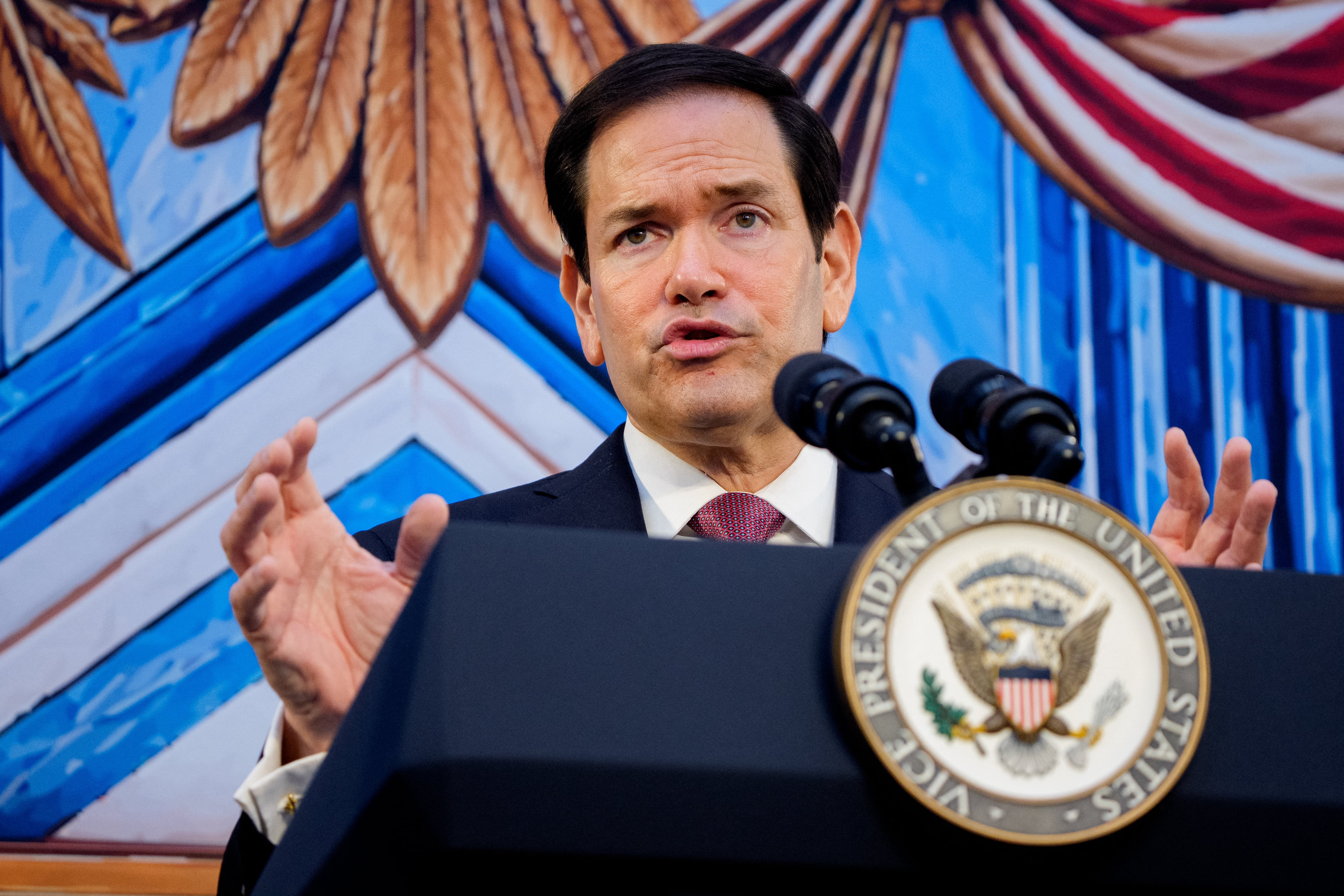 El secretario de Estado Marco Rubio. (Foto de Andrew Harnik / GETTY IMAGES NORTH AMERICA / Getty Images vía AFP).