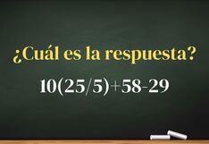 Tienes 9 segundos para demostrar que eres un excelente calculista: ¿cuánto es 10(25/5)+58-29?