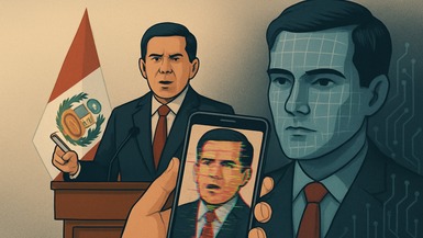 Un proyecto de ley busca prohibir el uso de la IA en época electoral, a fin de evitar la difusión de deepfakes. Composición: Gestión