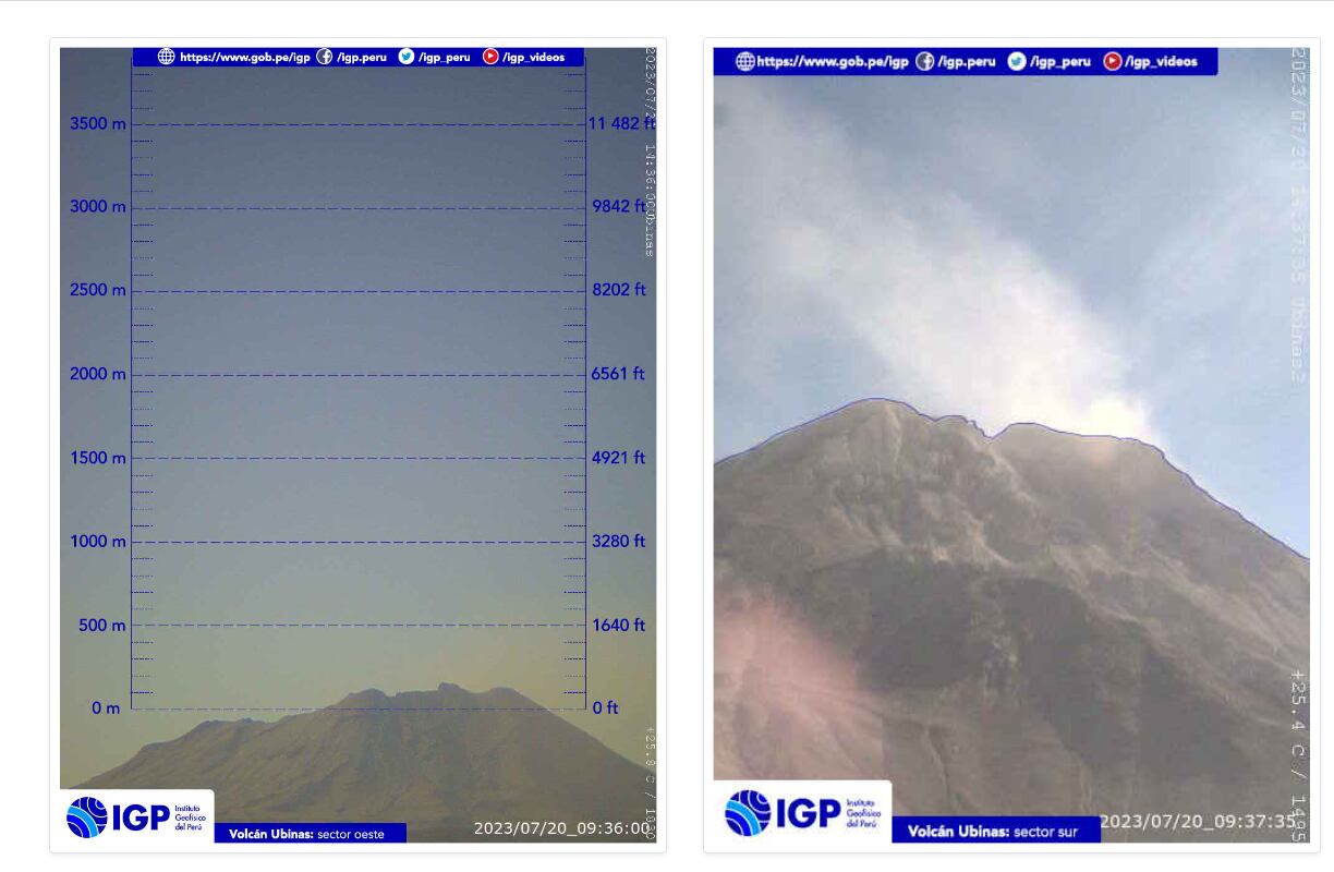 Vista del volcán Ubinas, Moquegua. (Foto: IGP)