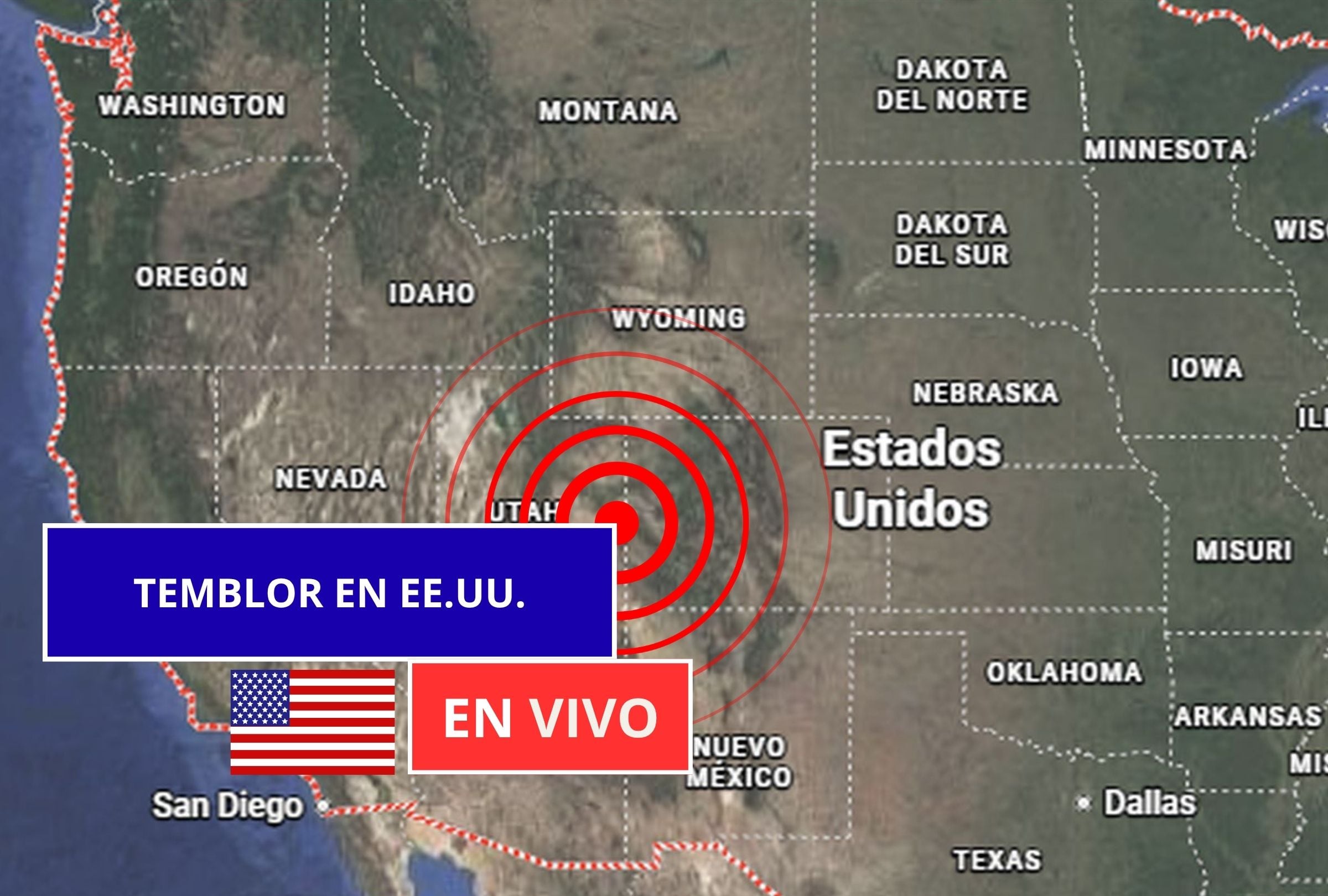 Sigue el reporte oficial del Servicio Geológico de Estados Unidos (USGS, por sus siglas en inglés) sobre los últimos temblores registrados en EE.UU. hoy, 01 de junio de 2026. (Imagen creada con foto de Google Maps para Gestión Mix)