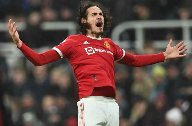 Tras dejar el PSG, Cavani encontró lugar en Manchester United, donde permaneció dos temporadas, teniendo un protagonismo de mayor a menor. Registró 19 goles en 59 encuentros (Foto: AFP)