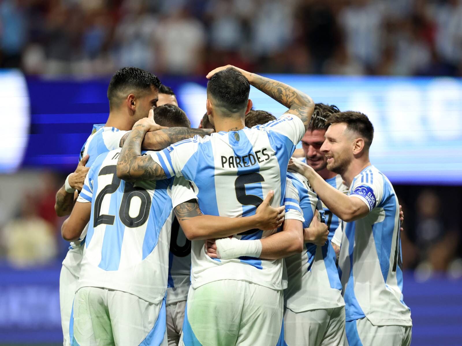 Argentina derrotó por 2-0 a Canadá y es líder del grupo A de la Copa América 2024. (Foto: AFP)