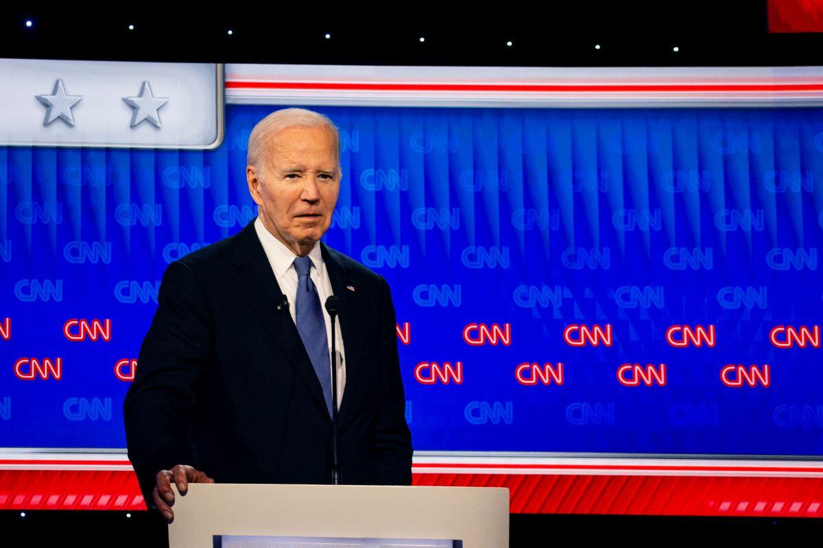 El presidente Joe Biden durante el primer debate presidencial con Donald Trump, el 27 de junio.