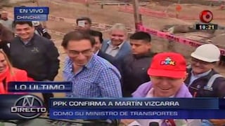 PPK confirma a Martín Vizcarra como ministro de Transportes y Comunicaciones