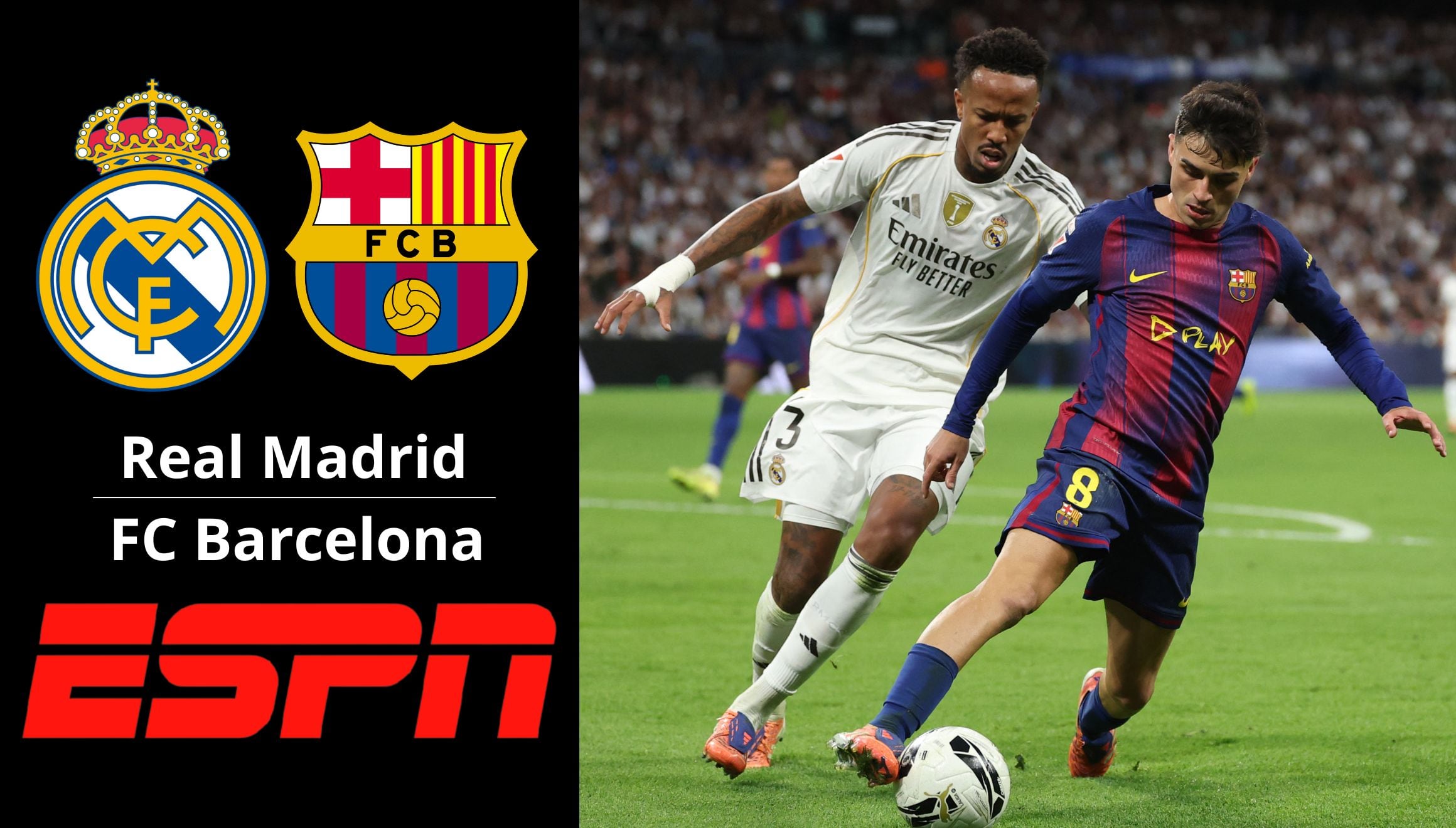 ESPN Select transmite el clásico Real Madrid vs. FC Barcelona EN VIVO en español e inglés por la final de la Supercopa de España. (Foto: JAVIER SORIANO / AFP / Composición Gestión Mix)