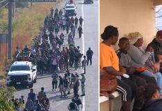 Marcha compuesta por ciento de migrantes es disuelta en México