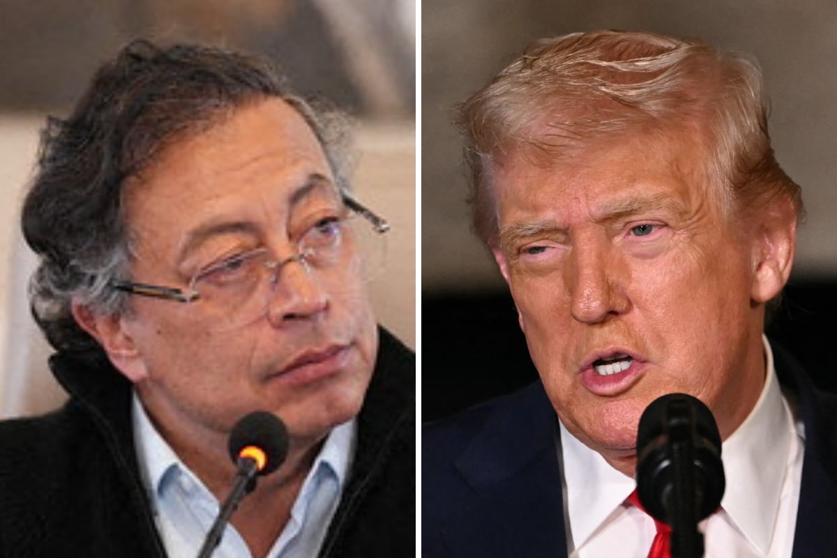 El presidente de Colombia, Gustavo Petro; y su homólogo de Estados Unidos, Donald Trump. (Presidencia colombiana / Andrew CABALLERO-REYNOLDS / AFP)