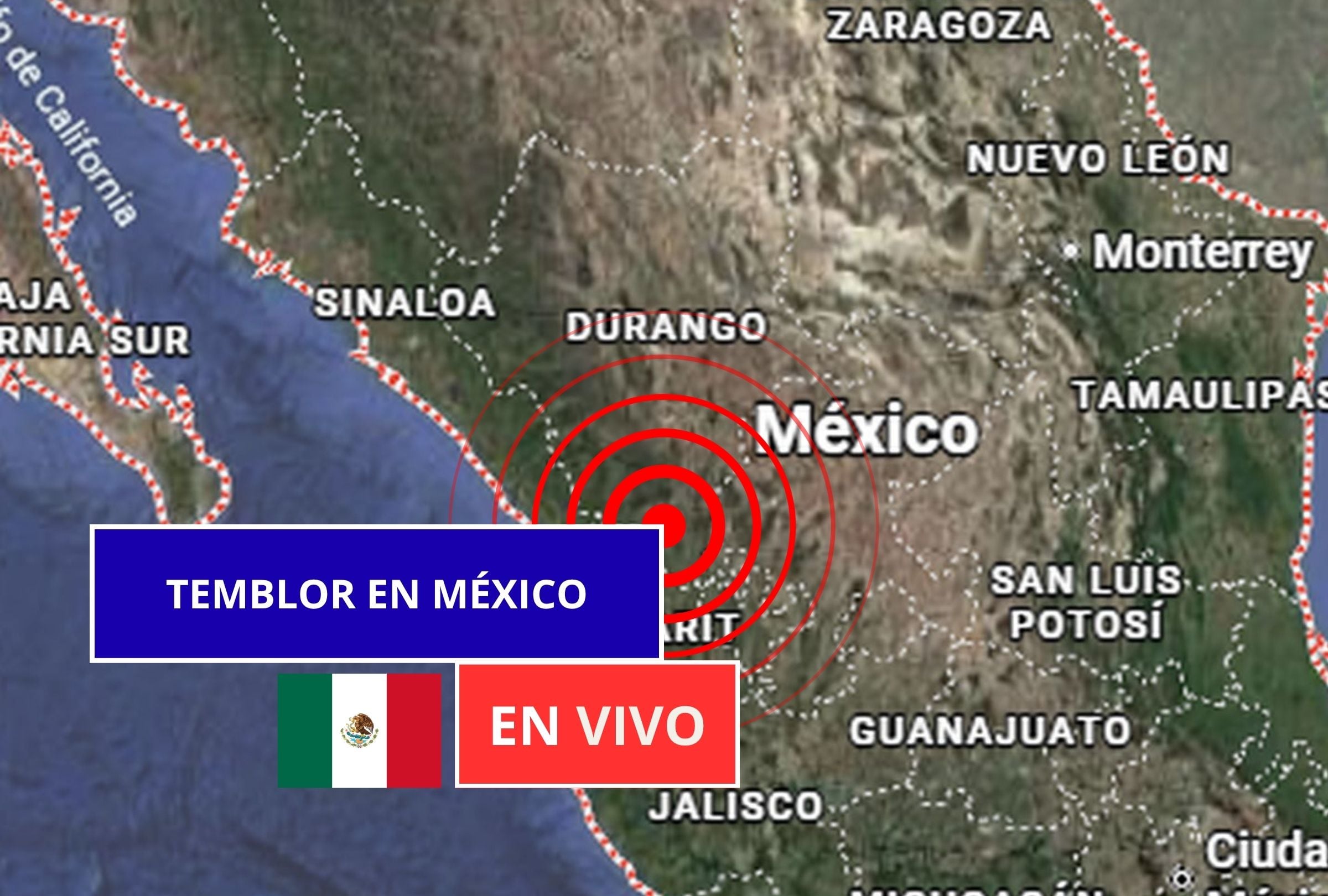 Sigue el reporte oficial del Servicio Sismológico Nacional (SSN) sobre los últimos temblores registrados en México hoy, jueves 21 de mayo de 2026. (Imagen creada con foto de Google Maps para Gestión Mix)