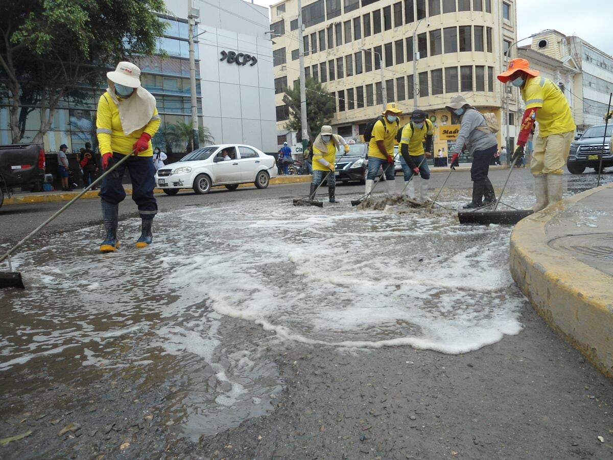 Lluvias en el centro histórico de Piura. (Foto: difusión)