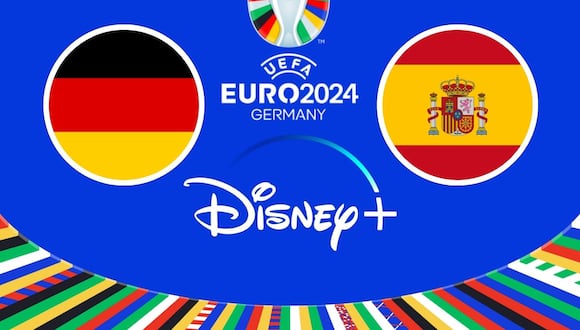 Señal de Disney+ para mirar el partido Alemania vs. España por los cuartos de final de la Eurocopa 2024. | Crédito: Canva / Composición Mix