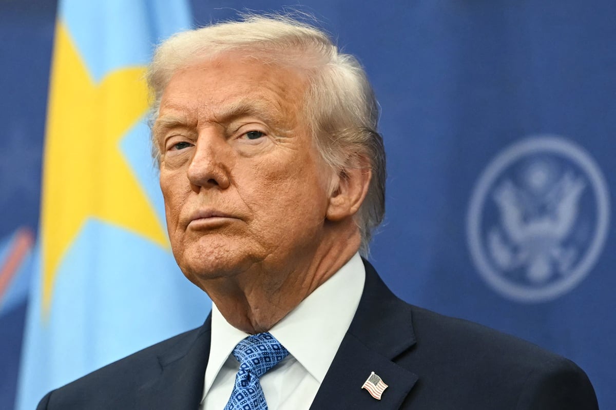 El presidente de Estados Unidos, Donald Trump, asiste a una ceremonia en el Instituto de Paz de los Estados Unidos en Washington, DC, el 4 de diciembre de 2025. (ANDREW CABALLERO-REYNOLDS / AFP)