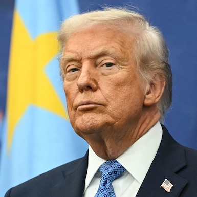 El presidente de Estados Unidos, Donald Trump, asiste a una ceremonia en el Instituto de Paz de los Estados Unidos en Washington, DC, el 4 de diciembre de 2025. (ANDREW CABALLERO-REYNOLDS / AFP)