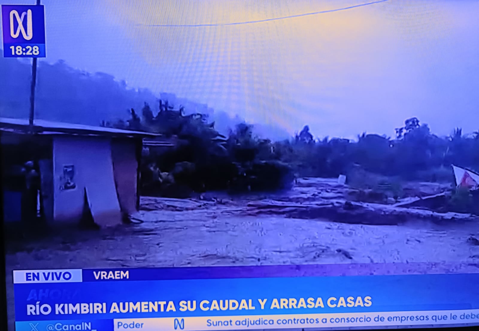 Las autoridades iniciaron la evacuación de pobladores de las zonas afectadas en La Convención, Cusco. Captura Canal N