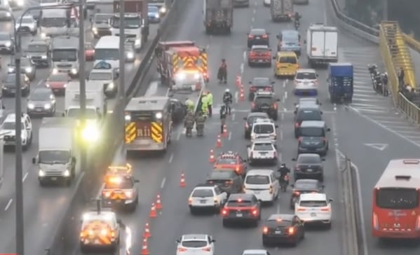 Accidente en Puente Primavera. (Foto: Captura de video de América Tv)