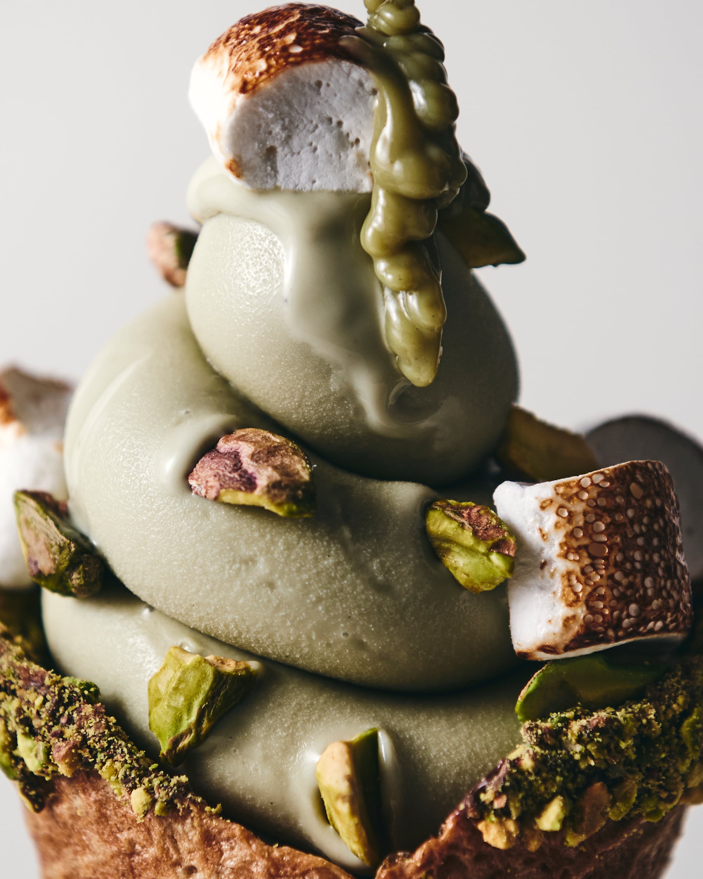 Tiene cuatro sabores de helados principales: pistacho de Sicilia, chocolate de Piura al 70%, vainilla nativa amazónica y sorbete de uva borgoña de Ica, la fruta de la temporada.