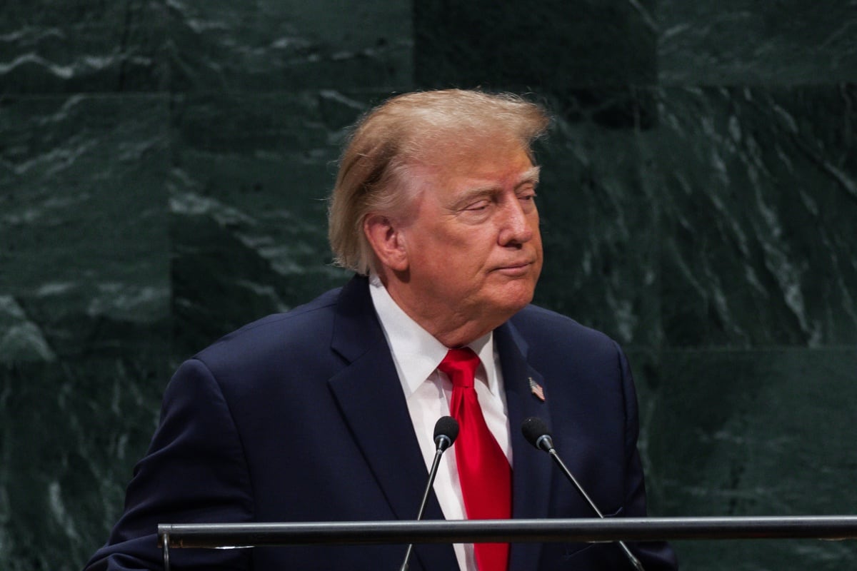 El presidente de Estados Unidos, Donald Trump, interviene durante el debate general del 81.º período de sesiones de la Asamblea General de las Naciones Unidas (ONU) en la sede de las Naciones Unidas en Nueva York, Estados Unidos, el 22 de septiembre de 2026. Foto: EFE/EPA/OLGA FEDOROVA