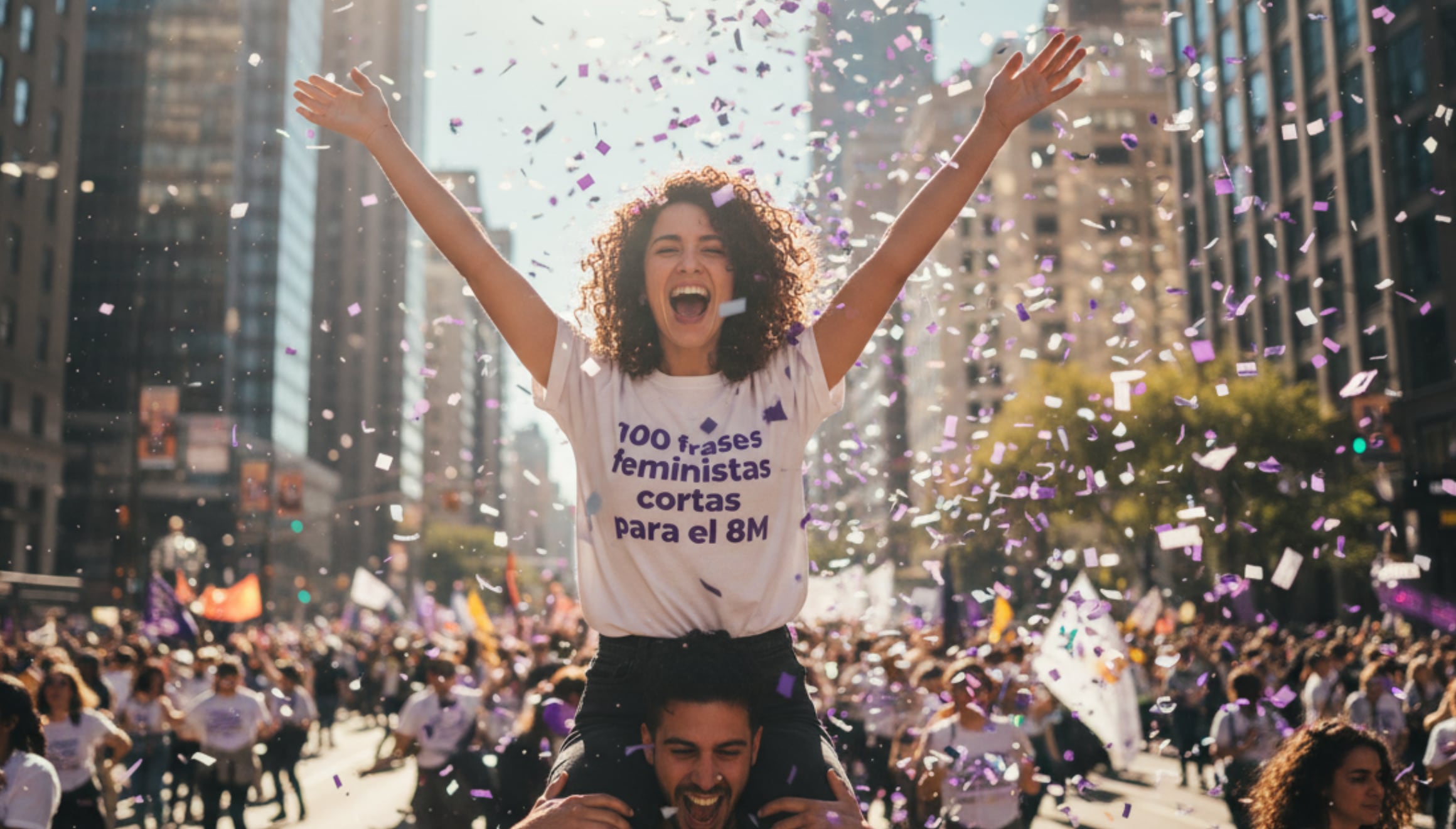 ¡Haz que tu voz se escuche este 8M! Encuentra 100 frases feministas cortas ideales para tus pancartas del Día de la Mujer 2026. Inspírate con estos lemas de lucha y empoderamiento. | Imagen creada por Gestión Mix usando la IA de Gemini