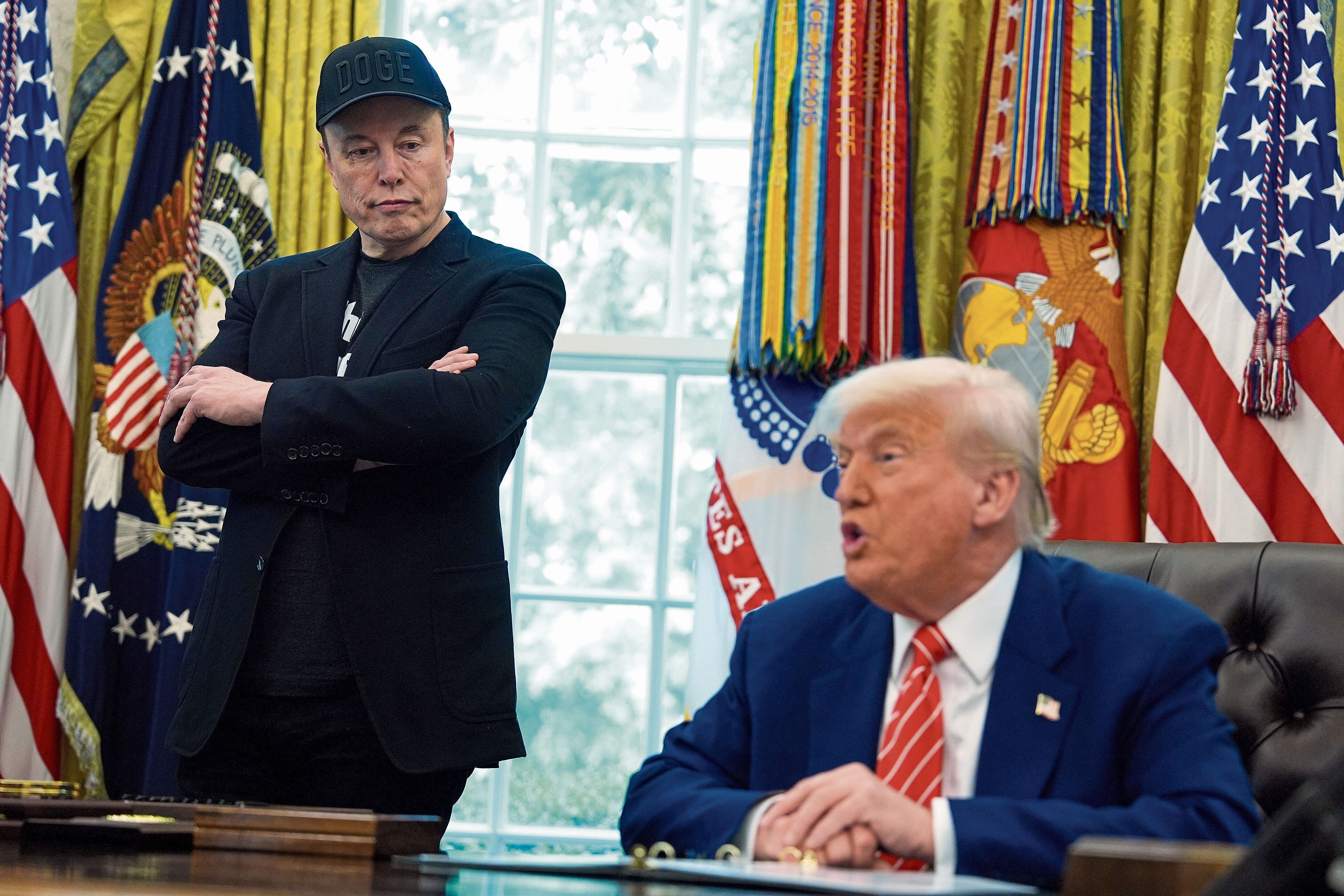 Elon Musk lY EL PresidentE Donald Trump (AP Photo/Evan Vucci)