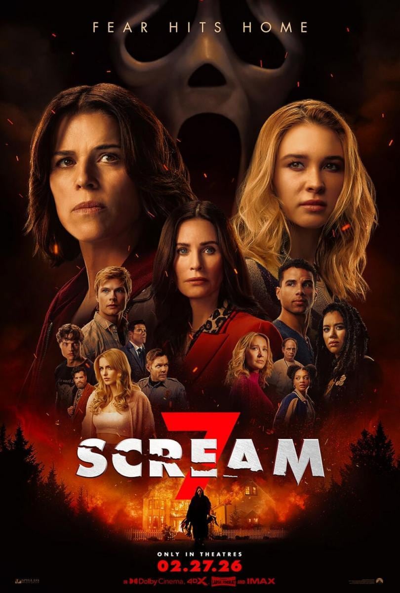 El póster de "Scream 7", película de Kevin Williamson que se desarrolla a lo largo de 114 minutos de metraje (Foto: Paramount Pictures)
