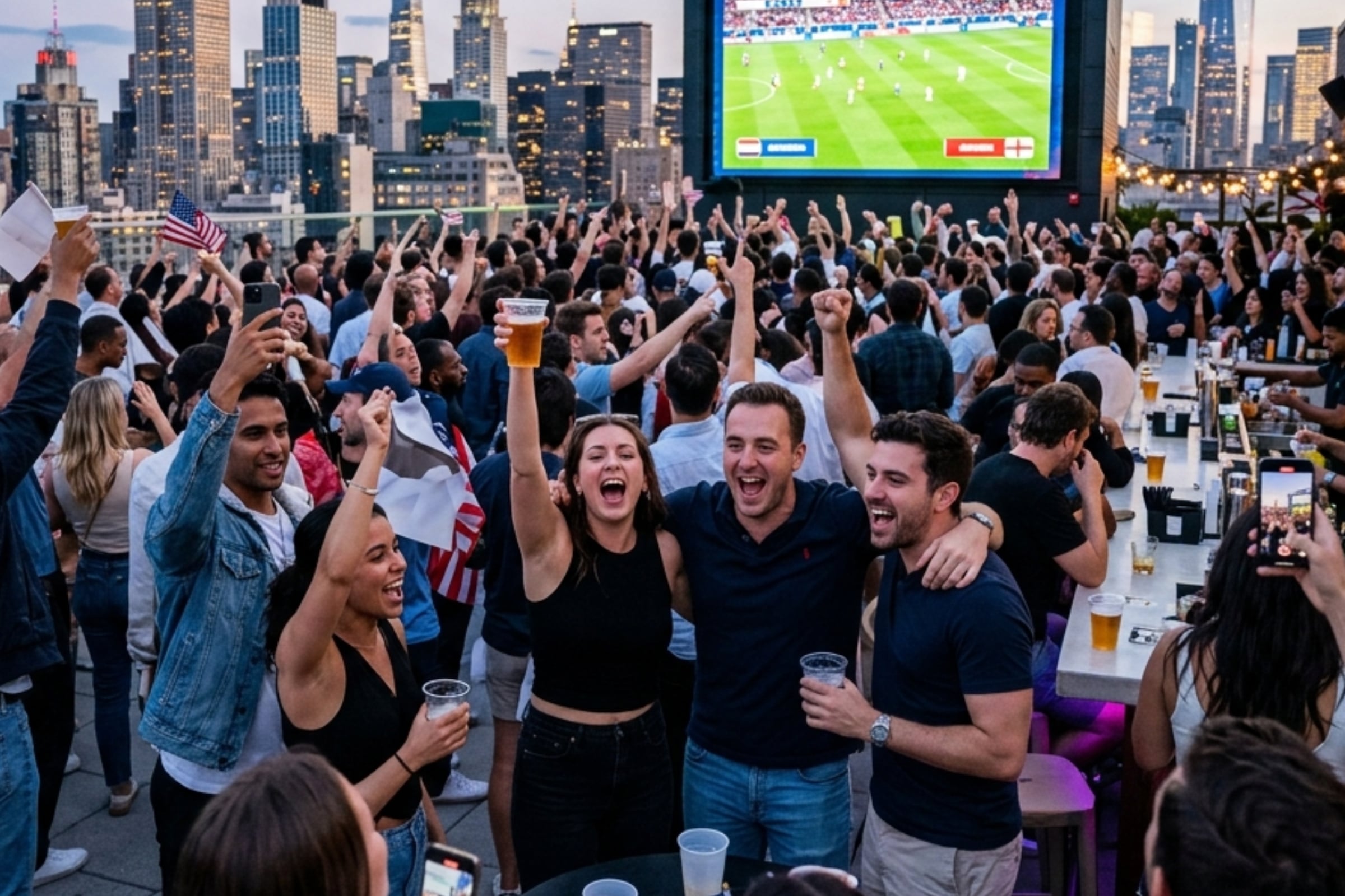 Se trata de una fiesta que recibirá a miles de personas que pretende disfrutar del partido más importante del Mundial 2026. (Crédito: Imagen referencial creada por El Comercio MAG usando la IA de Gemini)