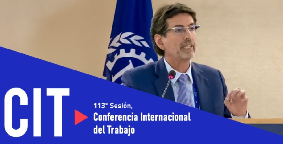 Jorge Zapata Ríos, presidente de la Confiep durante su participación en la 113° Conferencia Internacional del Trabajo de la OIT, en Ginebra. Foto: Confiep.