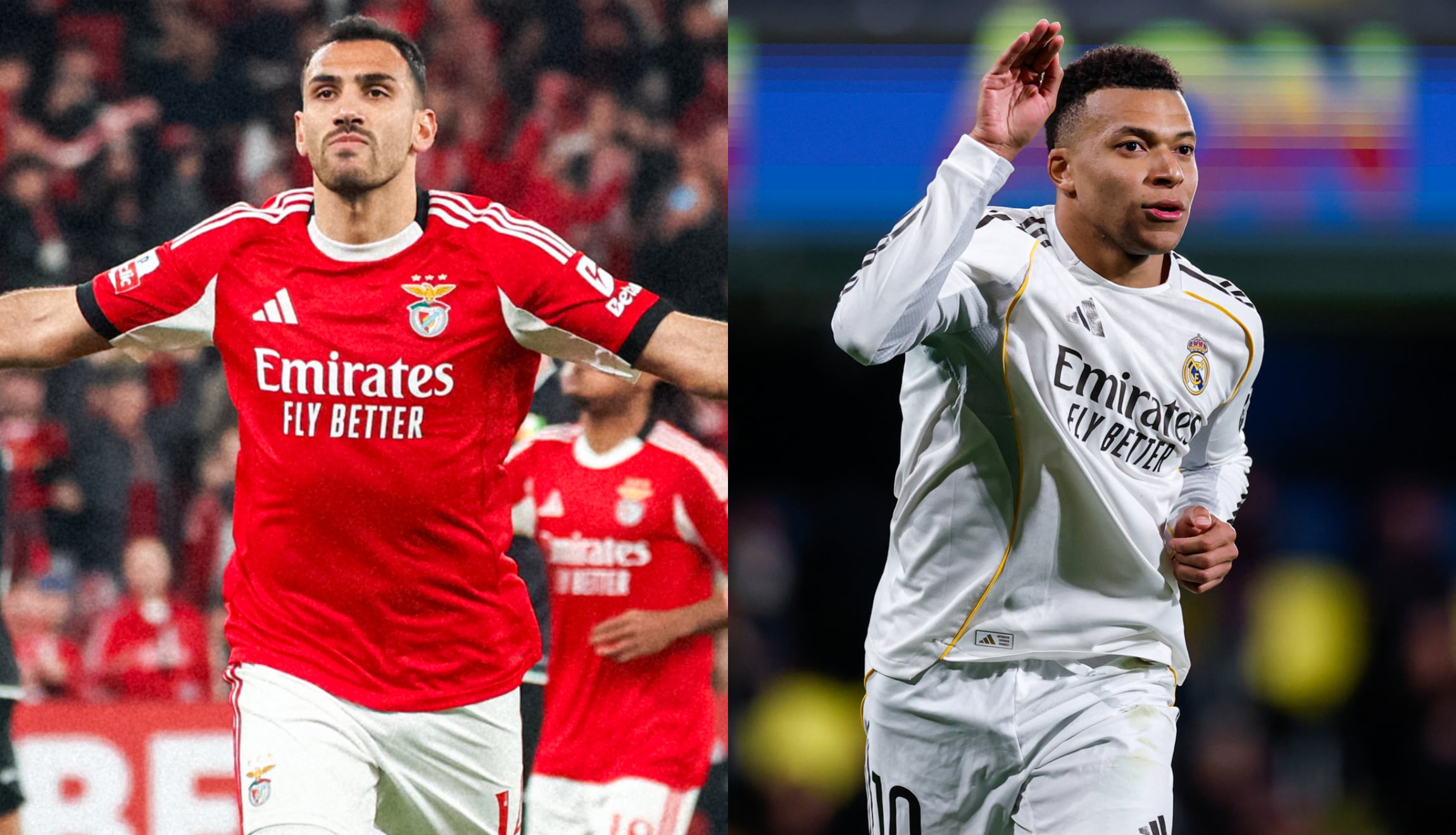 Conoce el canal de transmisión de Real Madrid vs. Benfica EN VIVO, este miércoles 28 de enero, por la Jornada 8 de la UEFA Champions League 2026. (Fotos: @SLBenfica / @RealMadridCF / Composición Mix)